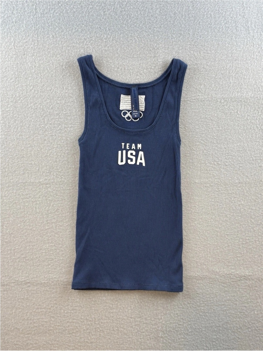 SKIMS for Team USA Modal Blend Rib Navy Blue Tank Top Women's X-Small XS